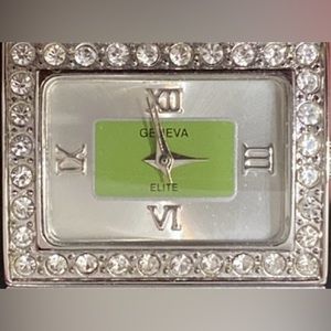 Vintage green glitter Geneva ladies watch bangle-used